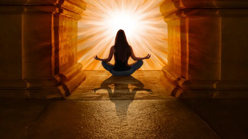 Woman doing yoga and meditation