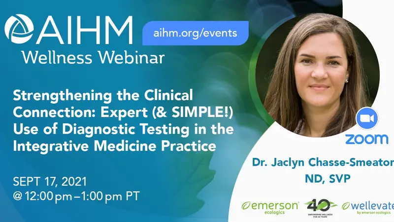 Academy of Integrative Health and Medicine Webinar Banner