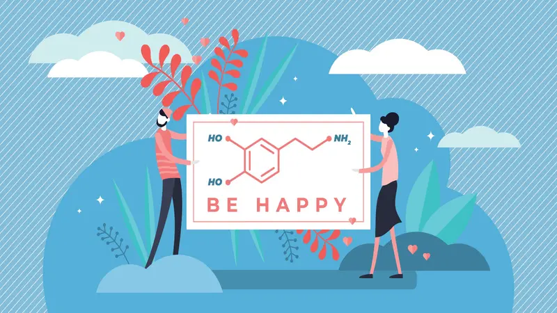 Dopamine vector illustration