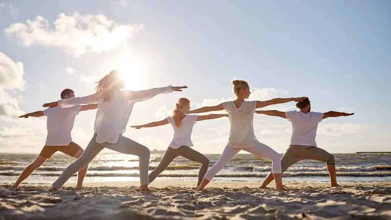 Yoga on the beach