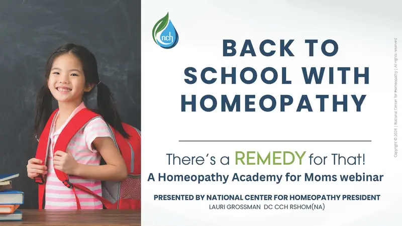 Banner: Back to School with Homeopathy