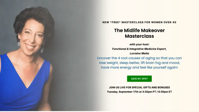 The Midlife Makeover Masterclass Tuesday, September 17th 6:30nPM EST