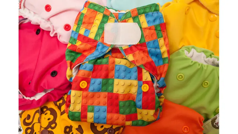 Colorful cloth diapers