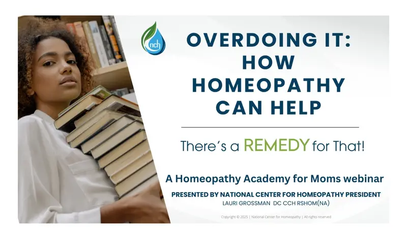 Banner: Over Doing It: How Homeopathy Can Help