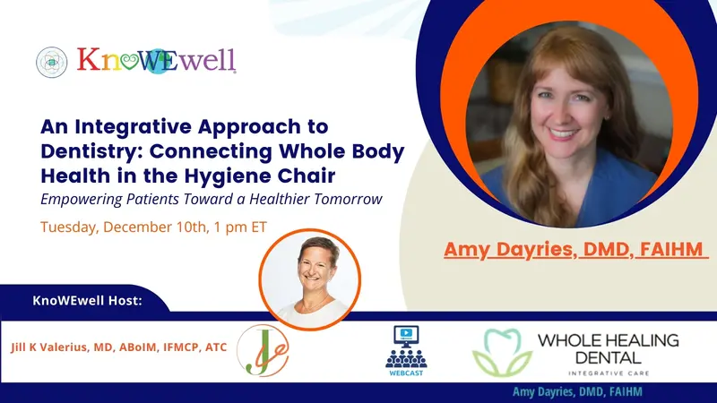 Banner: An Integrative Approach to Dentistry: Connecting Whole Body Health in the Hygiene Chair 