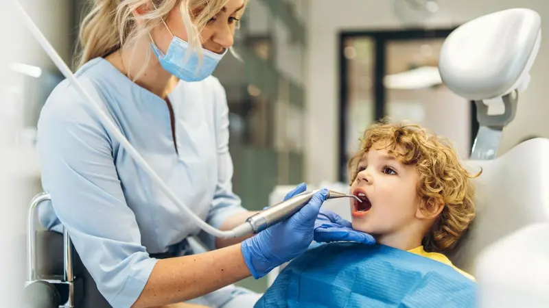 Child in the dentist chair