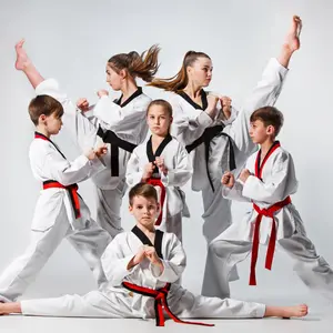 Kids enjoying taekwondo Kids enjoying taekwondo