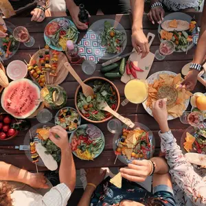 Sharing a community meal