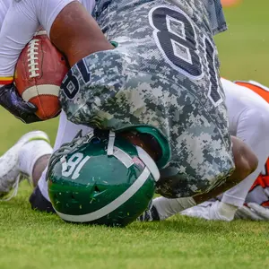 High school football player tackled on head