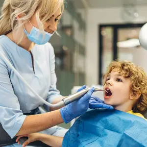 Child in the dentist chair