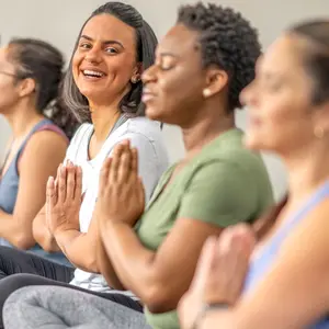 Women enjoying a mindful workout Women enjoying a mindful workout