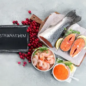 Foods rich in astaxanthin, carotenoid and antioxidants. Foods rich in astaxanthin, carotenoid and antioxidants.