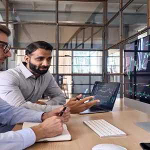 two men trading online stocks two men trading online stocks