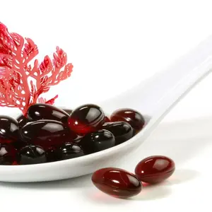 Astaxanthin on white background Astaxanthin on white background