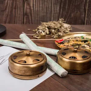 Moxibustion, traditional Chinese medicine, traditional Chinese doctor work scene Moxibustion, traditional Chinese medicine, traditional Chinese doctor work scene